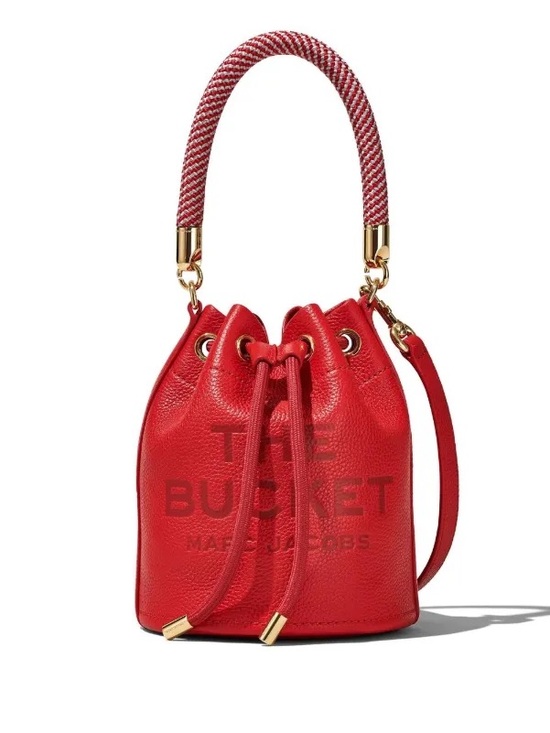 Marc Jacobs Handbags - Marc Jacobs Red Leather Drawstring Bucket Bag